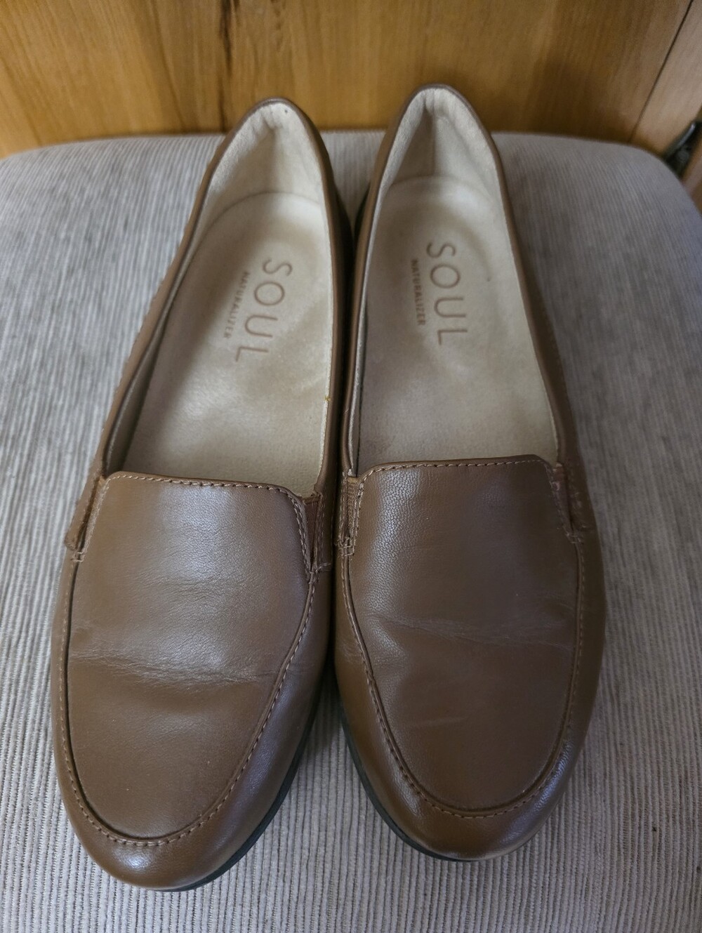 Soul Naturalizer Kacy Loafers Slip On Brown Leather Comfort Shoes Women's 7 Wide